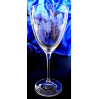 LsG-Crystal Skleničky na bílé víno ručně broušené dekor Vločka Kate-014 250ml 6 Ks.