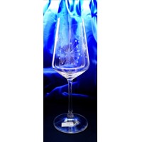 Weißwein Glas/ Rotwein Glas Hand geschliffen Schneeflocke WW-005 350ml 6 Stück...