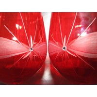 LsG-Crystal Skleničky červené na červené víno 10 x Swarovski krystal dekor Kan...
