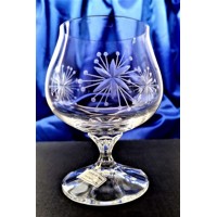 Weinbrand Glas/ Cognacgläser Hand geschliffen Schneeflocke Christine-565 250 ml 6 Stück.