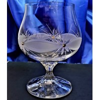 Weinbrand Glas/ Cognacgläser mit SWAROVSKI Kristallen Hand geschliffen Muster ...