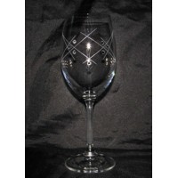 Weißwein Glas/ Weißweingläser Swarovski Stein 42 x Hand geschliffen Muster Con...
