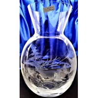Vase Kristall Glas Hand geschliffen Muster Hirsch W-887 260 x 150 mm 1 Stück.