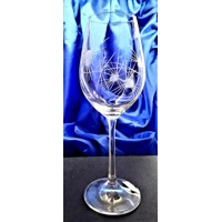 LsG-Crystal Skleničky na bílé víno ručně broušené ryté dekor Bodlák Viola 5971 250 ml 2 ks.