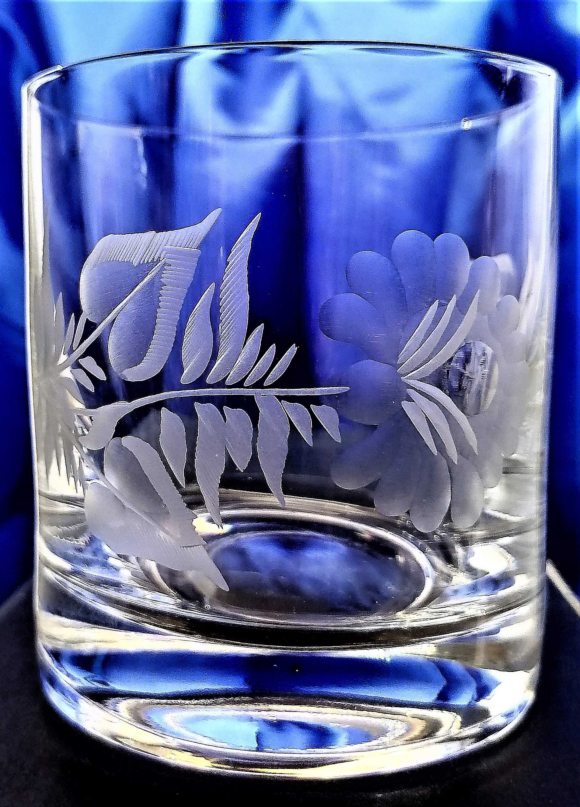 LsG-Crystal Skleničky broušené na Whisky dekor Růže nostalgika Barline-034 280 ml 6 Ks.