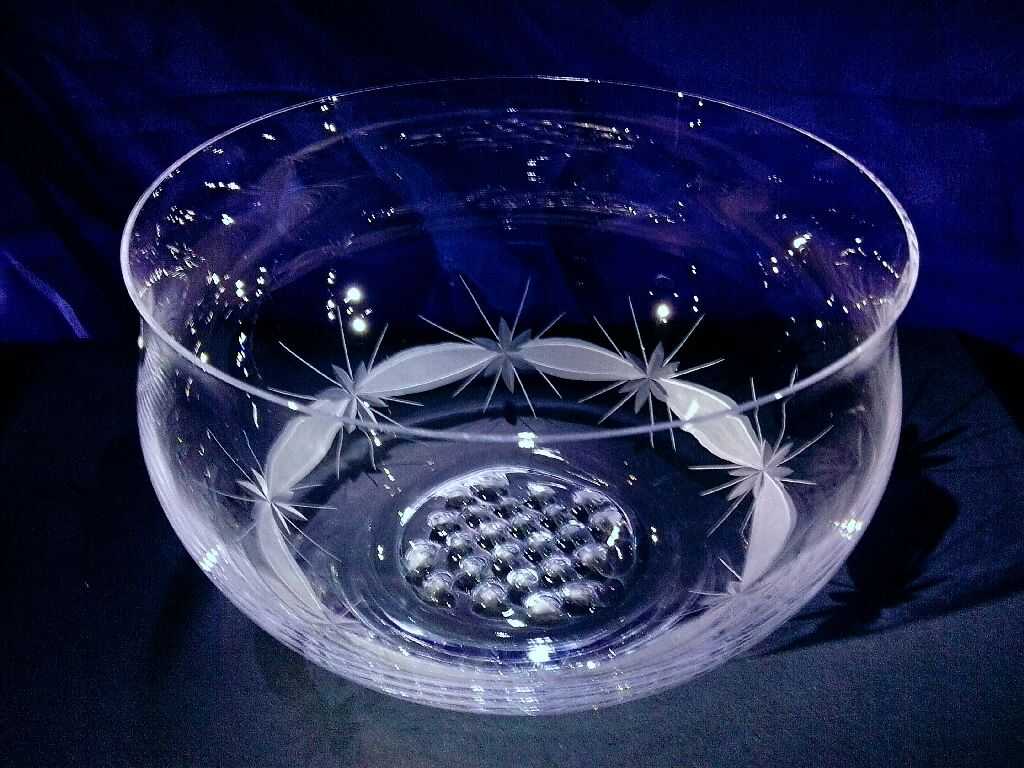 Kristall Glas - Optische Schale geschliffen Kante MI-106 135 x 210 mm 1 Stück.