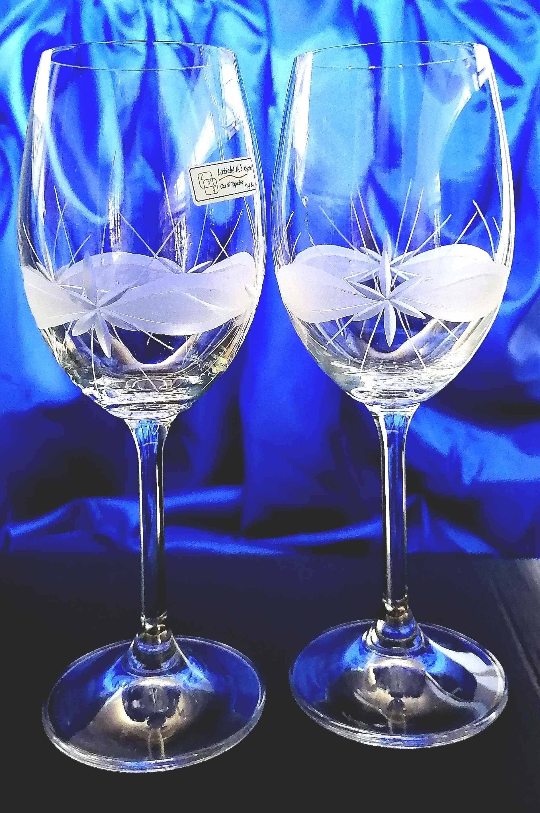 Weißwein Glas/ Rotwein Glas Hand geschliffen Kante Optisches Geschenkkarton 350 ml 6 Stück.