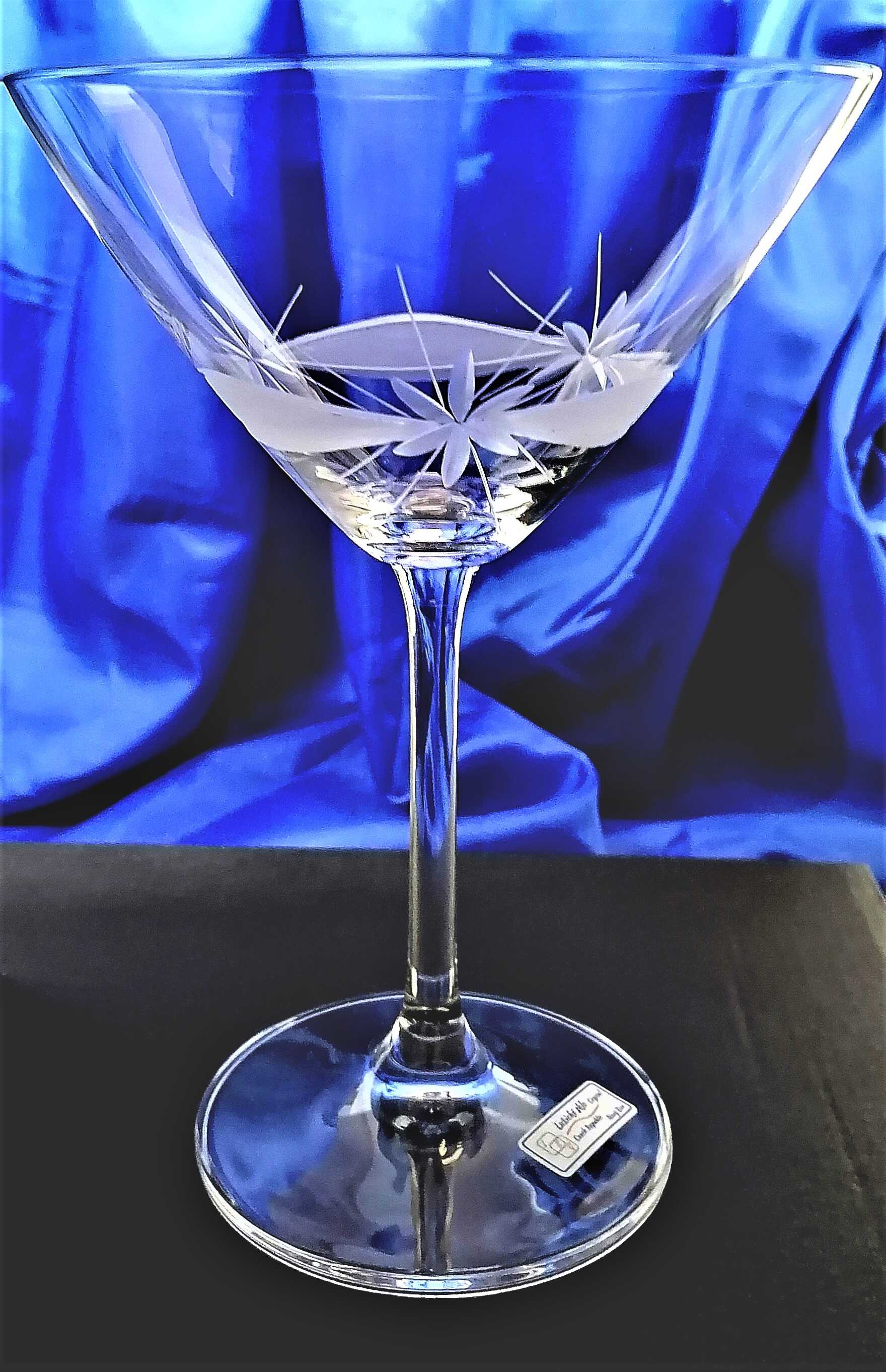 Lsg-Crystal Skleničky na Martini/ koktejly ručně broušené dekor Kanta Cindy-042 180 x 130 mm 280 ml.