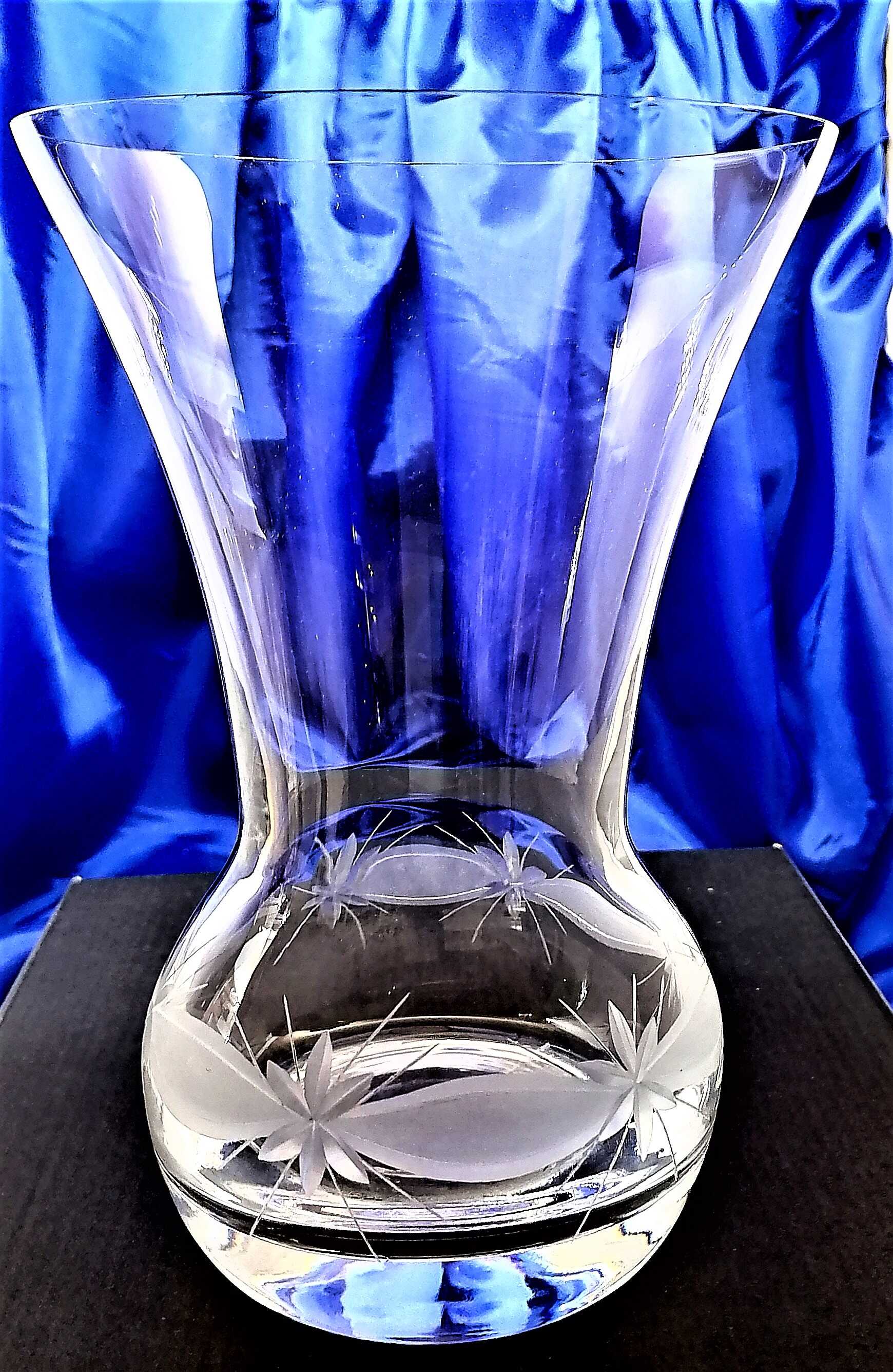 LsG-kristall Vase Hand geschliffen Kristallglas Kante WA-098 1125 ml 1 Stück.