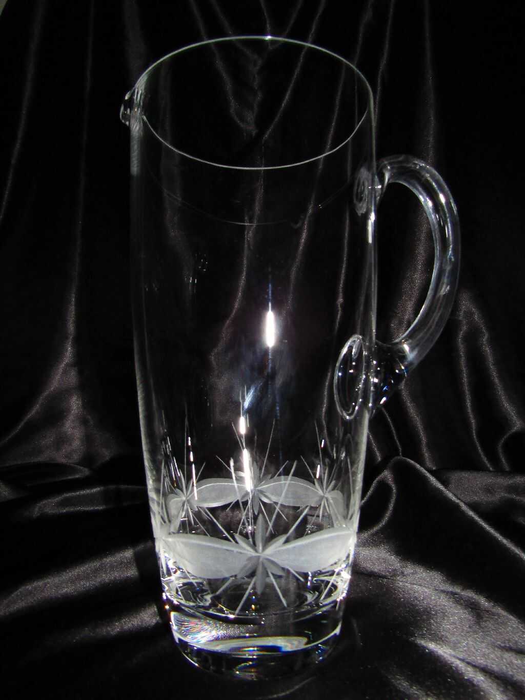 Lsg-Kristall Glas Krug Hand geschliffen Kristallglas Kante KR-088 1500 ml 1 Stück.