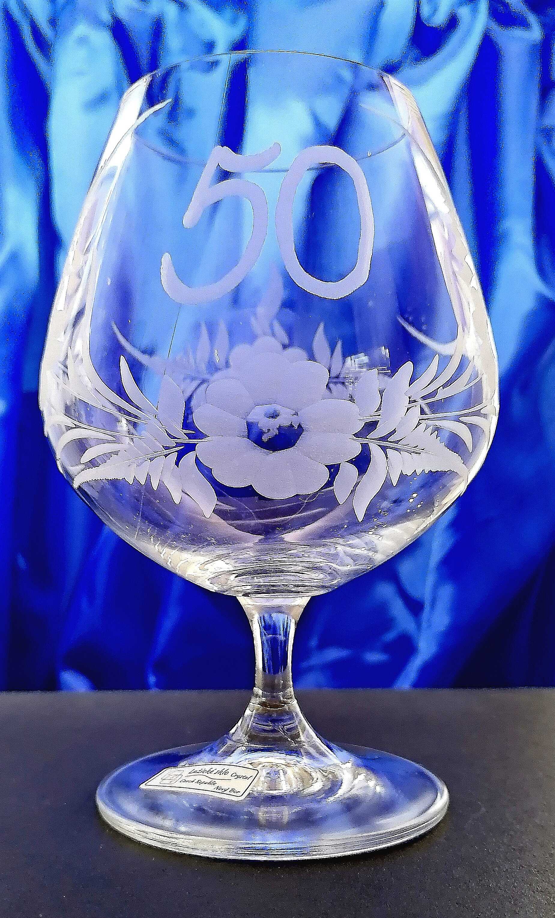 Geburtstag Glas/ Jubiläums Kristallglas Hand geschliffen J-060.350 ml 1 Stück