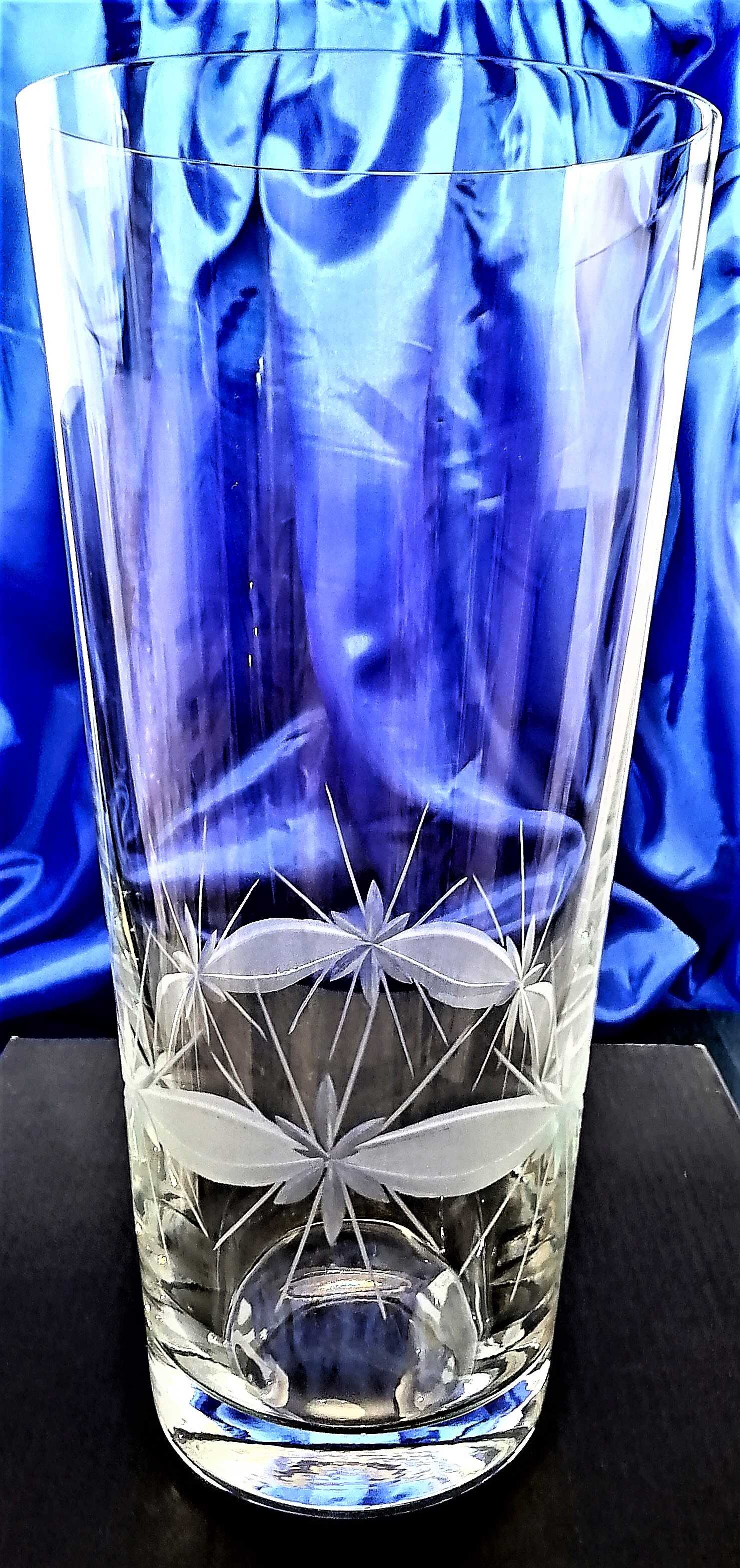 LsG-kristall Vase Hand geschliffen Kristallglas Kante WA-137 250 x 125 mm 1 Stück .