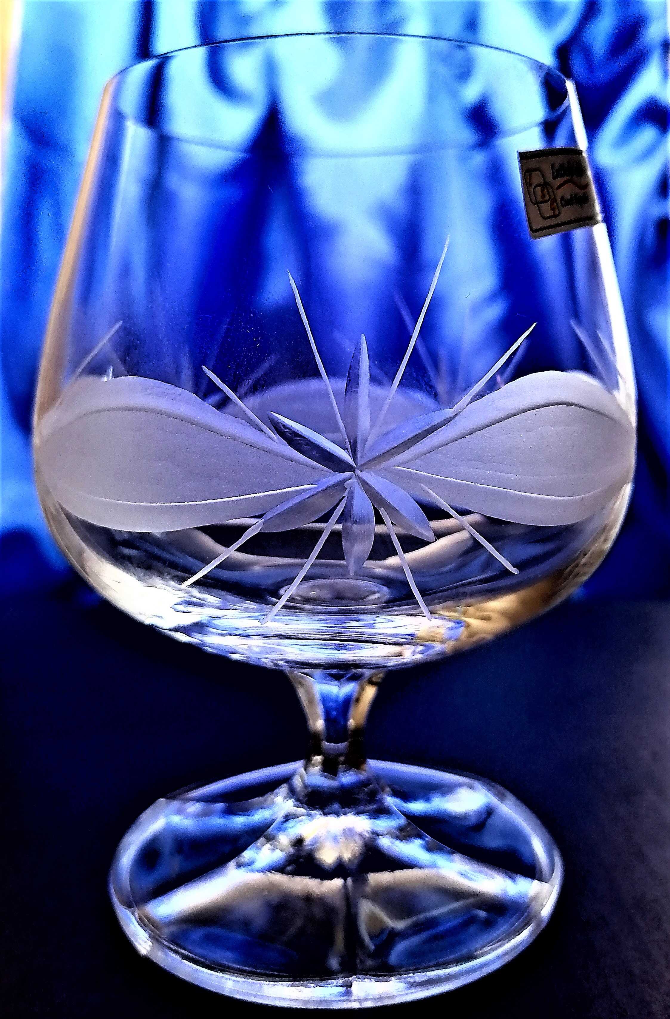 Cognac Glas /Brandy/ Weinbrandgläser Hand geshliffen Kante Geschenkkarton 156 400 ml 2 Stk.