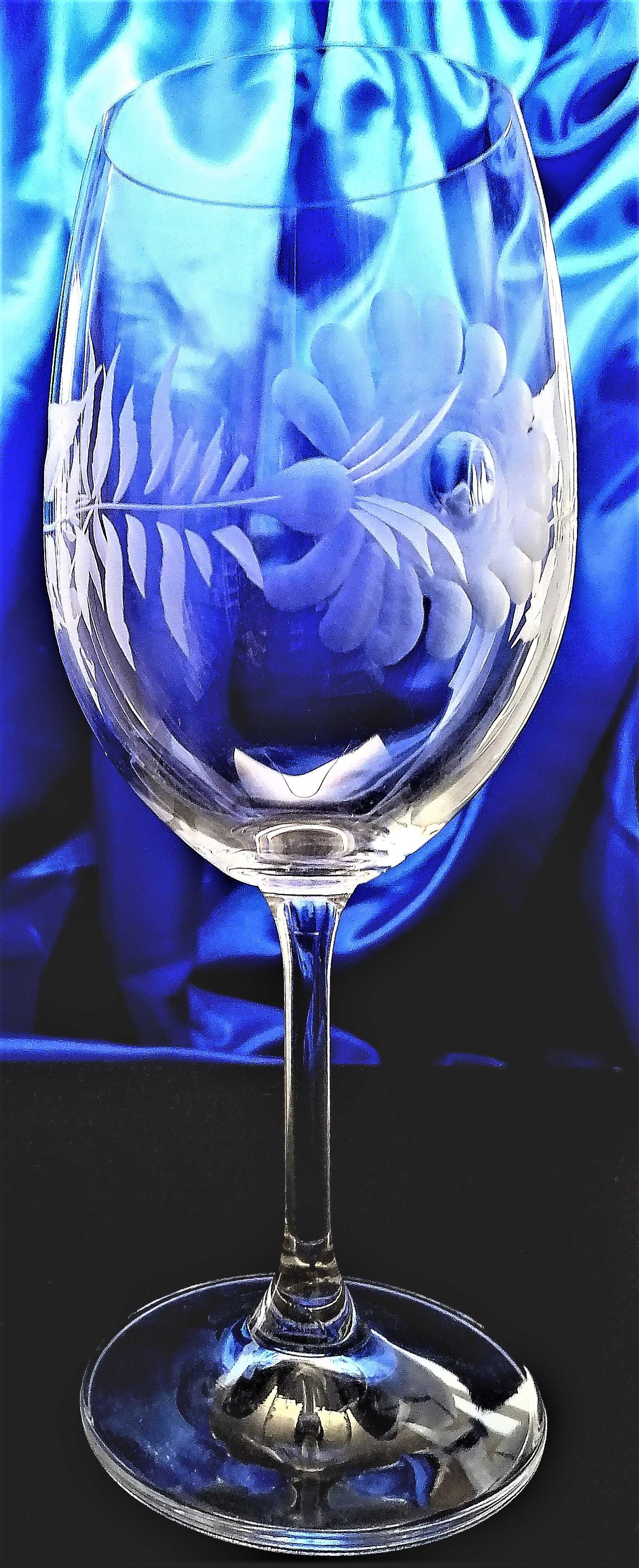 Rotwein Glas/ Weißweingläser Hand geschliffen Rose Alt Gravur Geschenkkarton 184 350 ml 2 Stk.