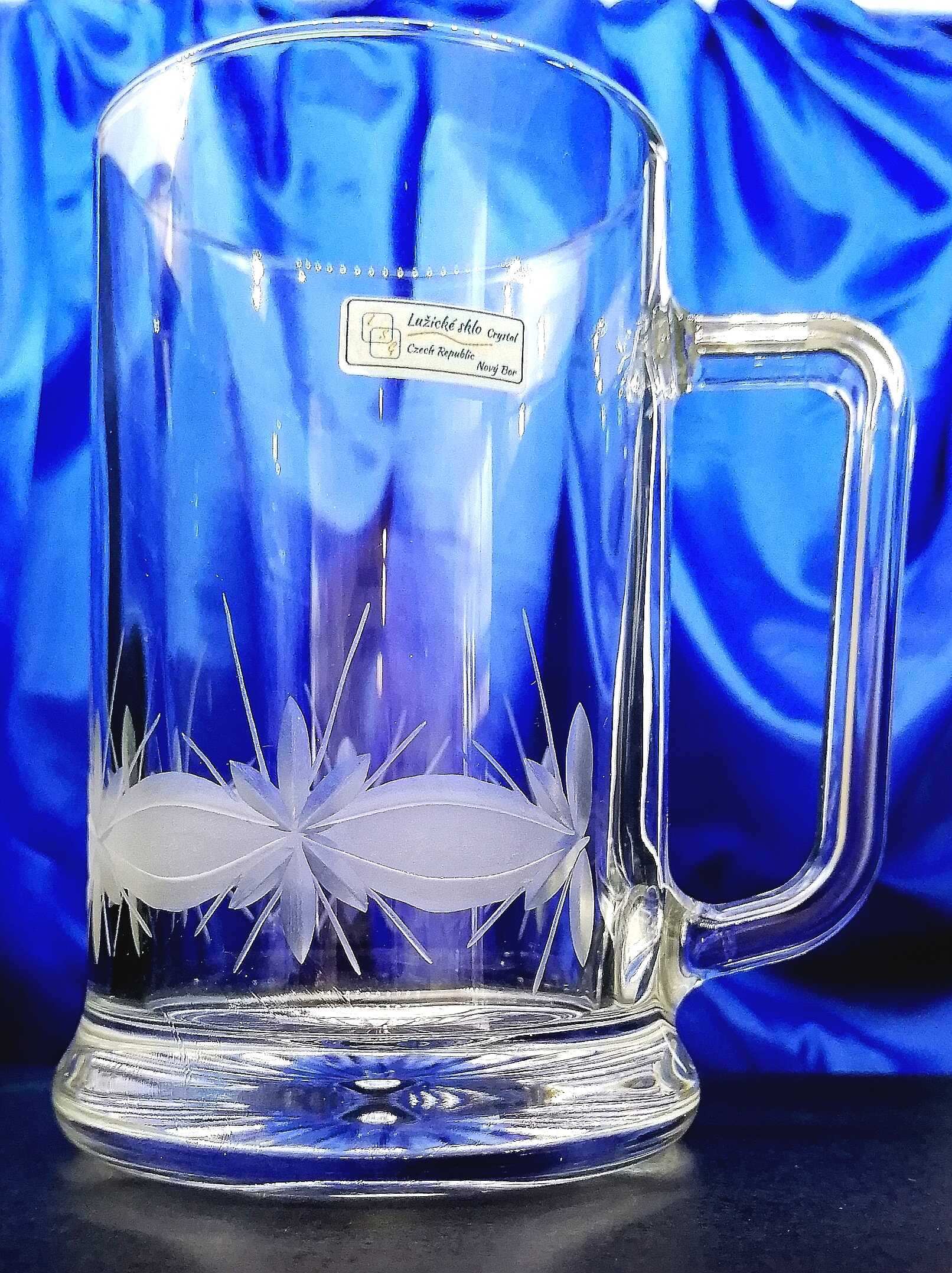 Bier Glas - Hand geschliffen Muster Kante BK-209 700 ml 1 Stk.
