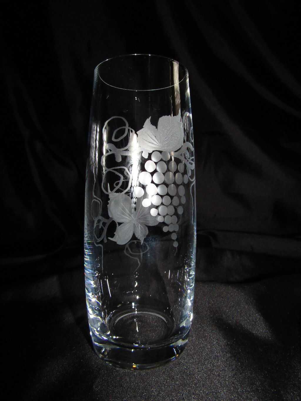 Lsg-Kristall Wasserglas/Longdrink Kristallgläser Hand geschliffen Weinlaub WG-312 310 ml 6 Stück.