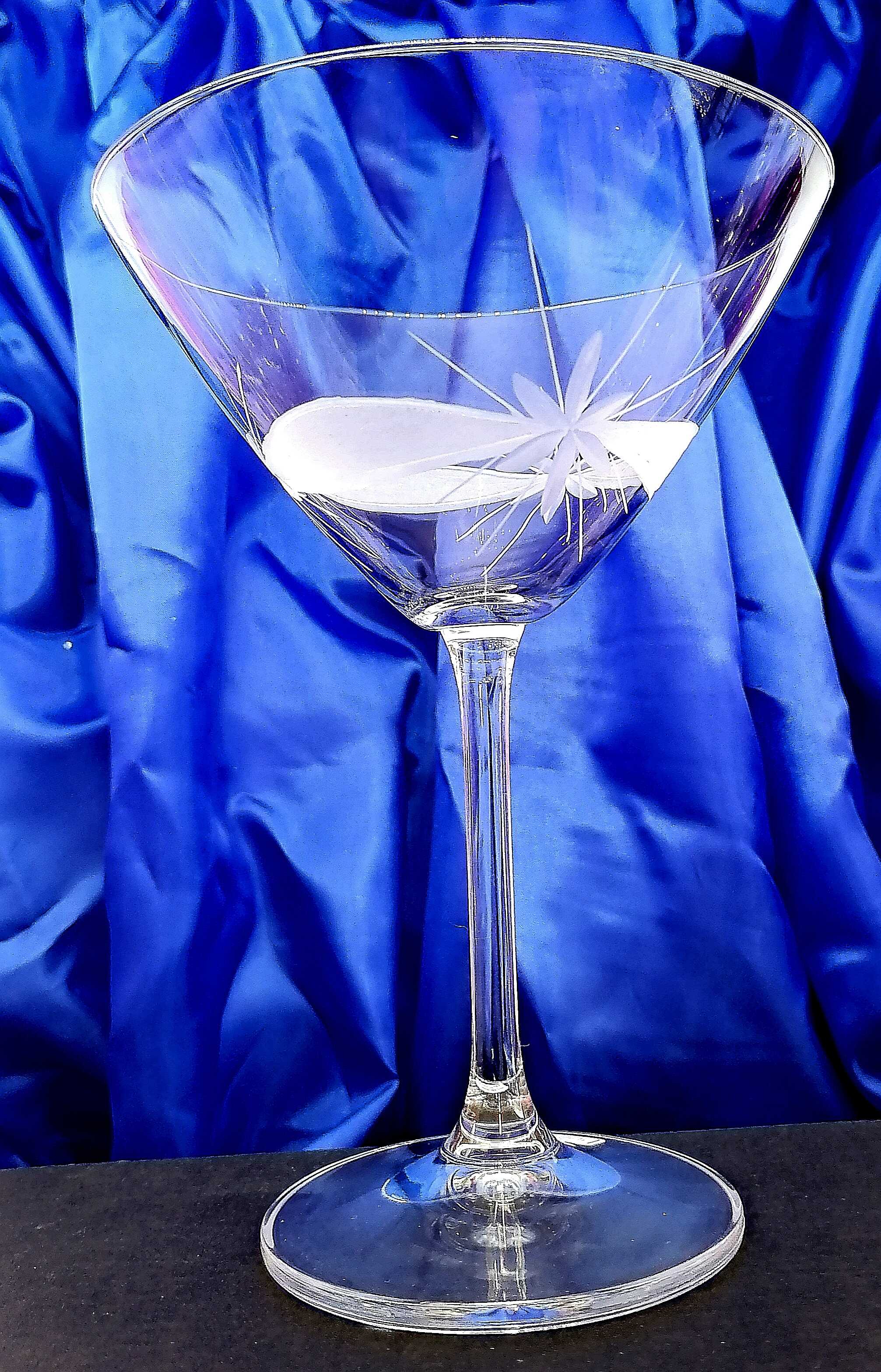 LsG-Crystal Skleničky na Martini/ koktejly ručně broušené dekor Kanta dárkové balení satén Lara-1042 210 ml 2 Ks.
