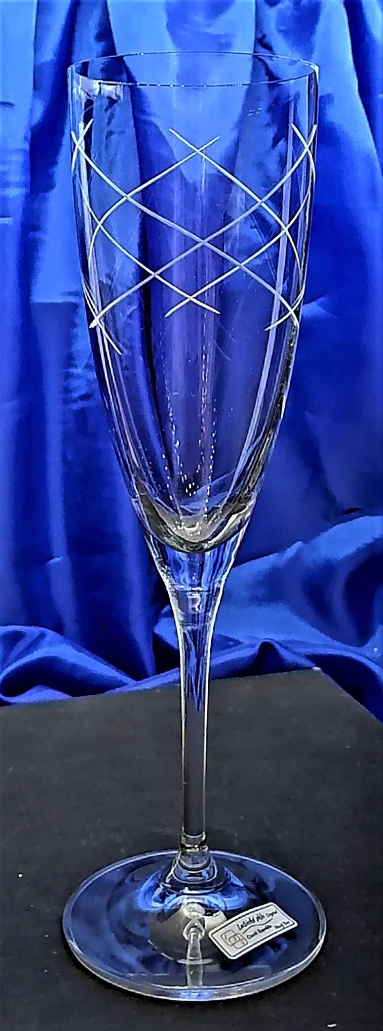 Sekt Glas/ Champagnergläser hand geschliffen Muster Galaxie Kate-349 220 ml 2 Stk.