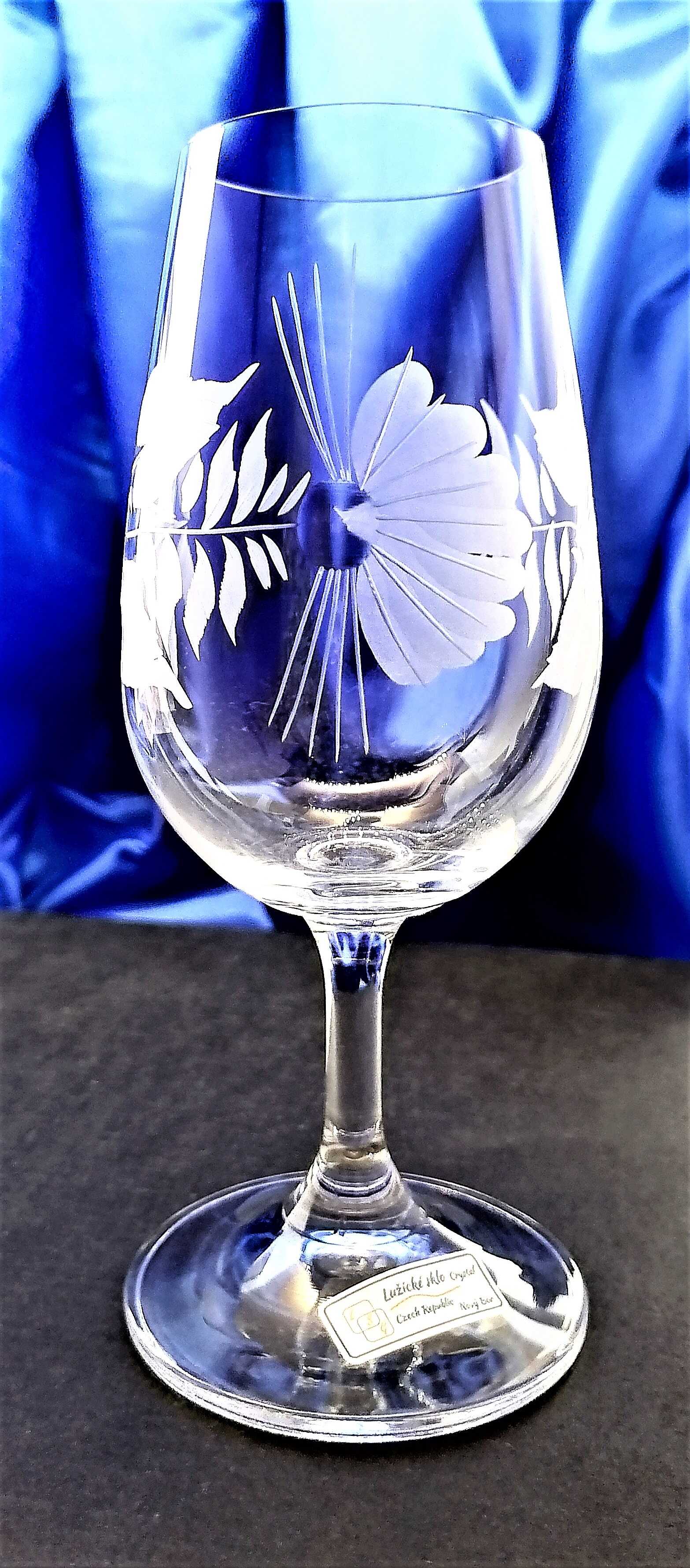 LsG-Crystal Skleničky na bílé víno ručně broušené dekor Šípek Glas-1095 200 ml 6 Ks.
