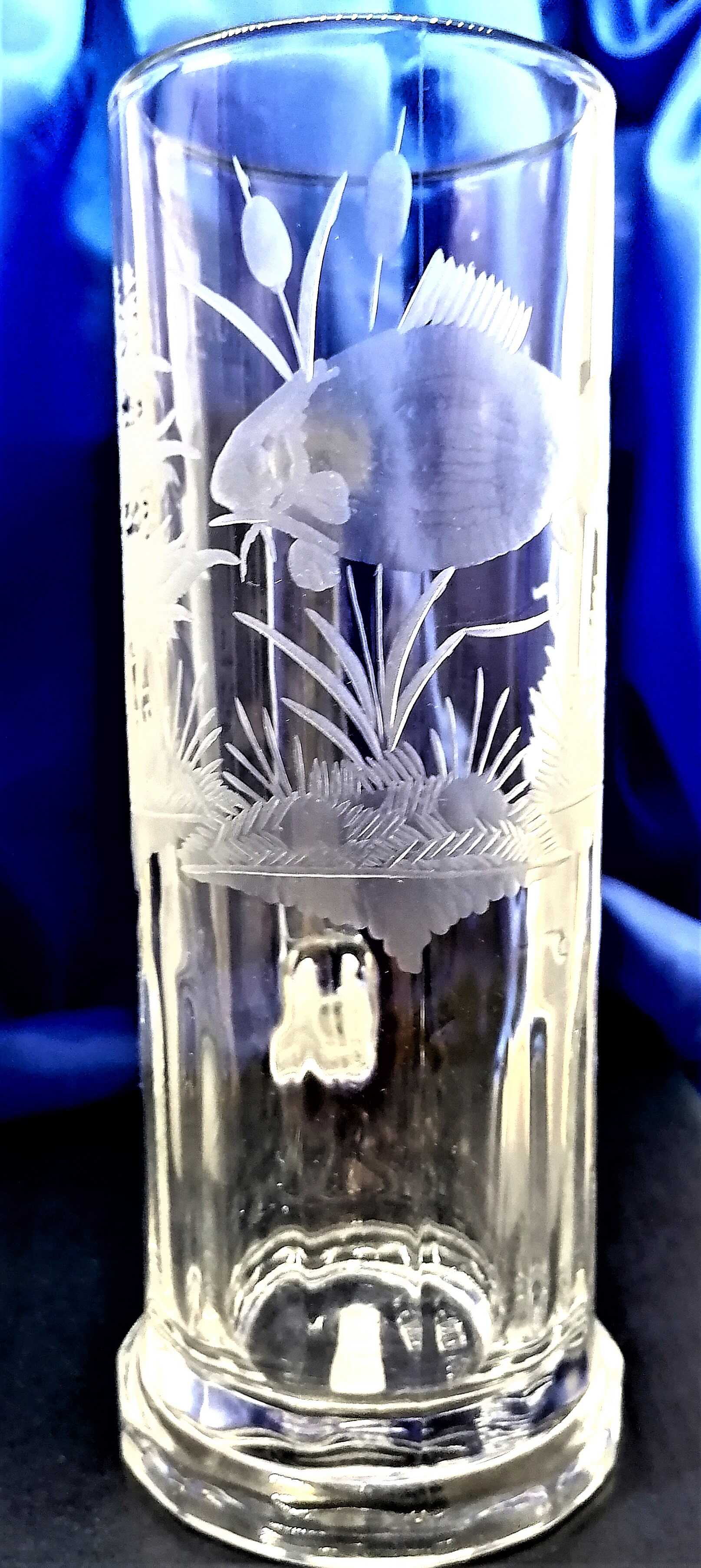 LsG-Crystal Sklenice pivní třetinka ručně broušené ryté dekor Ryba VU-4081 330 ml 1 Ks.