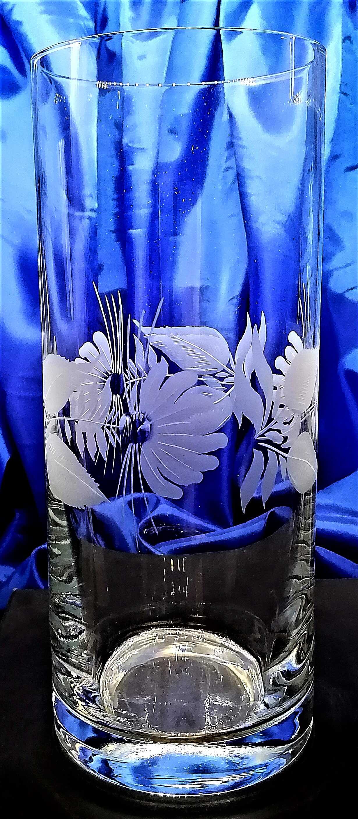 Vase Kristallglas Hand geschliffen Hagebutte WA-9475 260 x 130 mm 1Stück.