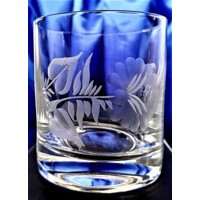 LsG-Crystal Skleničky broušené na Whisky dekor Růže dárkové balení satén Barline-034 280ml 6 Ks.