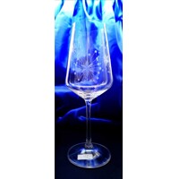 Weißwein Glas/ Rotwein Glas Hand geschliffen Schneeflocke WW-005 350ml 6 Stück.