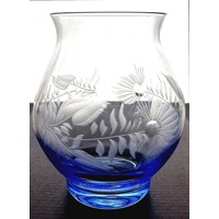 Vase Kerzenhalter blau Hagebutte WA-090 1 Stück.