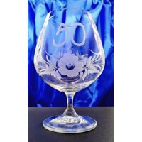 Geburtstag Glas/ Jubiläums Kristallglas Hand geschliffen J-060 400ml 1 Stück