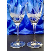 LsG-Crystal Skleničky broušené na bílé víno  dekor Kanta originál balení Kate-003 250ml 6 Ks.