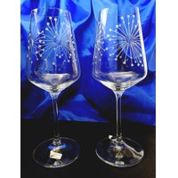 LsG-Crystal Skleničky broušené na bílé víno Pampeliška Sandra-002 350 ml 6 Ks