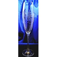 LsG-Crystal Skleničky broušené na šampus sekt dekor Pampeliška SK-037 230ml 4 Ks