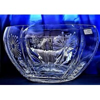 Kristall Glas - Optische Kristallglasschale Hand geschliffen Lőwenzahn 130 x 2...