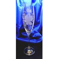 LsG-Crystal Skleničky na šampus/ sekt ručně broušené dekor Víno Cx-114 230ml 6 Ks.