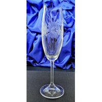 LsG-Crystal Skleničky na šampus sekt ručně broušené Růže L-118 200ml 2 Ks.