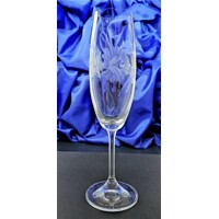 LsG-Crystal Skleničky na šampus/ sekt ručně broušené Růže nostalgika X-118 190 ml 2 Ks.