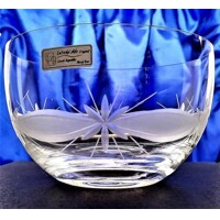 LsG-Crystal Skleněná mísa ručně broušená rytá dekor Kanta MI-140 78 x 120 mm 1...