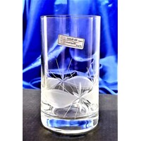 Wassergläser/ Whisky Glas Kristallgläser Hand geschliffen Kante VU-141 230 ml 6 Stück.