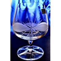 LsG-Crystal Skleničky na koňak ručně broušené dekor Kanta dárkové balení DV-156 400ml 2 Ks.