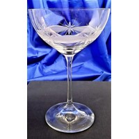 Sektschale/ Champagner Glas Hand geschliffen Kante Ssch-165 340 ml 6 Stück.