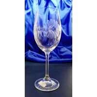 Rotwein Glas/ Rotweingläser Hand geschliffen Muster Alt Rose Gravur Geschenkkarton DV-186VU-186 590m