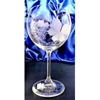 LsG-Crystal Skleničky na červené víno dekor Víno dárkové balení satén Burgund-194 460ml 2 Ks.