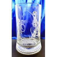 Lsg-Crystal Jubilejní sklenice se jménem pivní třetinka na pivo broušená k výročí dekor Ječmen J-217 330ml 1 Ks.