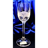 Likör Glas/ Likőrgläser Hand geschliffen  Muster Kante Geschenkkarton L-223 60...