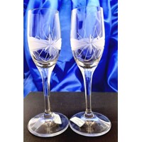 Likör Glas/ Likőrgläser Hand geschliffen Kante L-224 60ml 6 Stück.