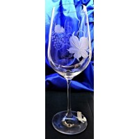 LsG-Crystal Skleničky na víno červené ručně broušené ryté dekor Víno Viola-261 550ml 6 Ks.