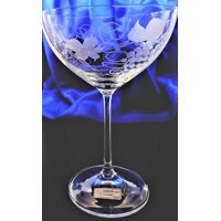 Sektschale/ Champagner Glas Hand geschliffen Muster Weinlaub Ssch-271 340 ml 6...