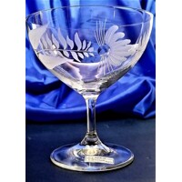 Sektschale/ Eisschale Hand geschliffenes Kristallglas Hagebutte FR-291 340 ml ...