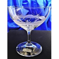 Cocktail-Gläser/ Sektschale/ Eisschale Hand geschliffen Muster Kante FR-292 34...