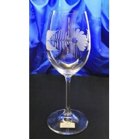 Weißwein Glas/ Weißweingläser Hand geschliffen Muster Hagebutte WW-300 250 ml 6 Stück.